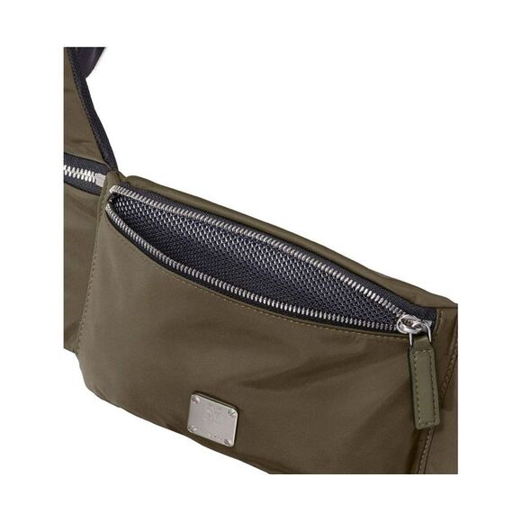 MCM Men's London Green Nylon Jemison Crossbody 2 in 1 Bag - Picture 6 of 6